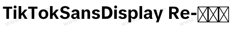 TikTokSansDisplay Re字体转换